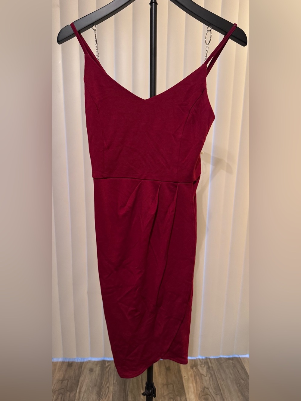 Classic Burgundy Slip Dress - Women's
